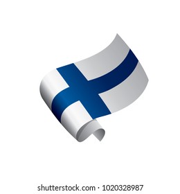 Finland flag, vector illustration