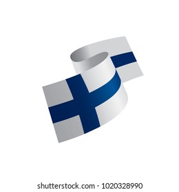 Finland flag, vector illustration