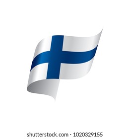 Finland flag, vector illustration