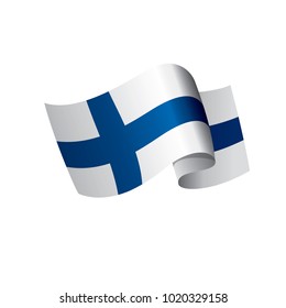 Finland flag, vector illustration
