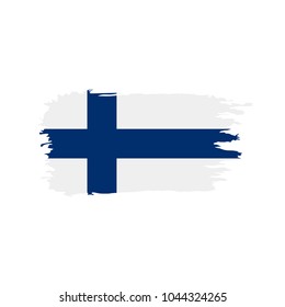 Finland flag, vector illustration