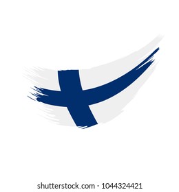 Finland flag, vector illustration