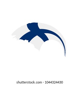 Finland flag, vector illustration