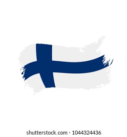 Finland flag, vector illustration