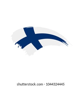 Finland flag, vector illustration
