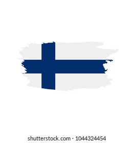 Finland flag, vector illustration