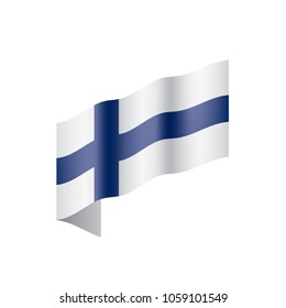 Finland flag, vector illustration