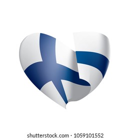 Finland flag, vector illustration