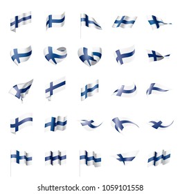 Finland flag, vector illustration