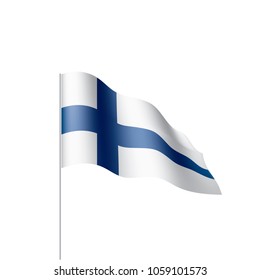 Finland flag, vector illustration