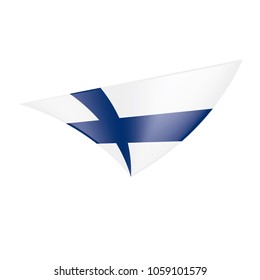 Finland flag, vector illustration