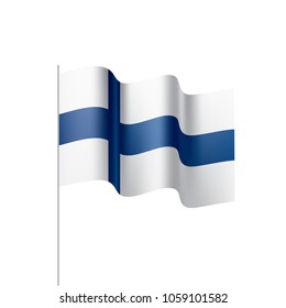 Finland flag, vector illustration