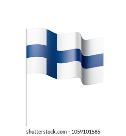 Finland flag, vector illustration