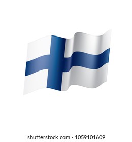 Finland flag, vector illustration