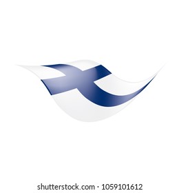 Finland flag, vector illustration