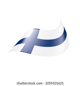 Finland flag, vector illustration