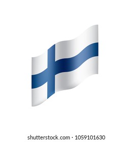 Finland flag, vector illustration