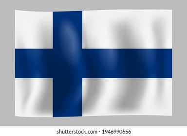 Finland Flag Vector Illustration. Banner. Flag Logo. Flag Vector. Flags Of The World. Flag Of Independence Day. Abstract Vector Illustration Eps.10