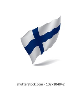 Finland flag, vector illustration on a white background