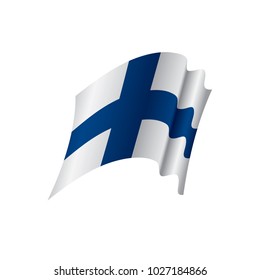 Finland flag, vector illustration on a white background