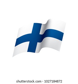Finland flag, vector illustration on a white background