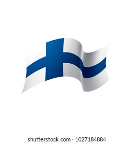 Finland flag, vector illustration on a white background