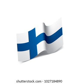 Finland flag, vector illustration on a white background