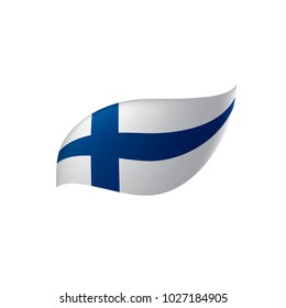 Finland flag, vector illustration on a white background