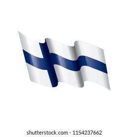 Finland flag, vector illustration on a white background
