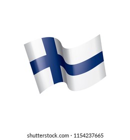 Finland flag, vector illustration on a white background