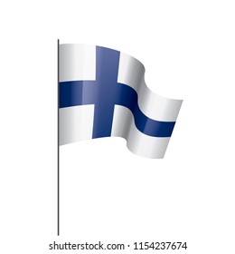 Finland flag, vector illustration on a white background