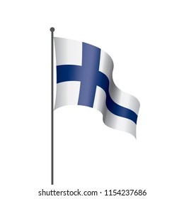 Finland flag, vector illustration on a white background