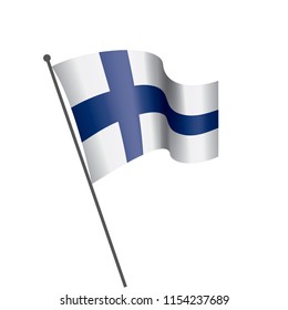 Finland flag, vector illustration on a white background