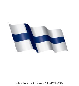 Finland flag, vector illustration on a white background