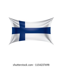 Finland flag, vector illustration on a white background