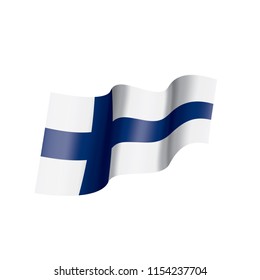 Finland flag, vector illustration on a white background
