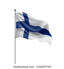 Finland flag, vector illustration on a white background
