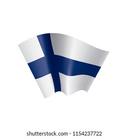 Finland flag, vector illustration on a white background