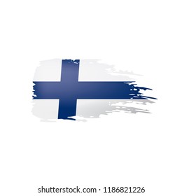 Finland flag, vector illustration on a white background.