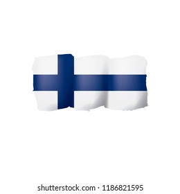 Finland flag, vector illustration on a white background.