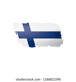 Finland flag, vector illustration on a white background.