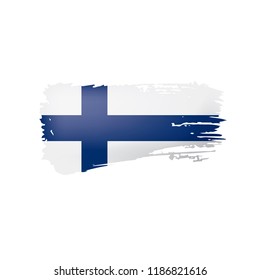 Finland flag, vector illustration on a white background.