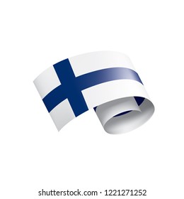 Finland flag, vector illustration on a white background