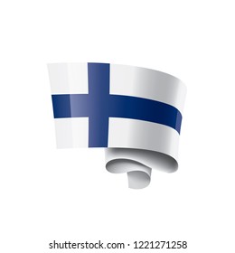 Finland flag, vector illustration on a white background