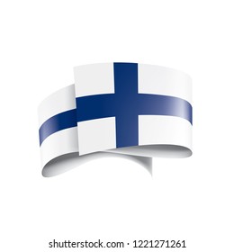 Finland flag, vector illustration on a white background