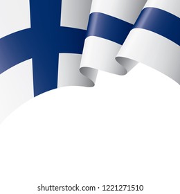 Finland flag, vector illustration on a white background