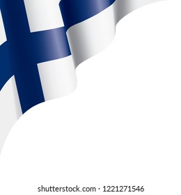 Finland flag, vector illustration on a white background