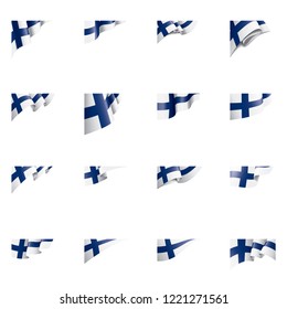 Finland flag, vector illustration on a white background