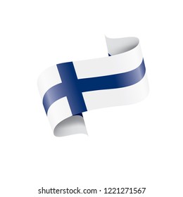 Finland flag, vector illustration on a white background
