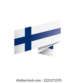 Finland flag, vector illustration on a white background